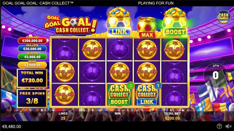 Goal Goal Goal: Cash Collect - cash round with three pots