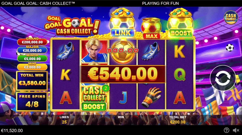 Goal Goal Goal: Cash Collect - win in the cash round